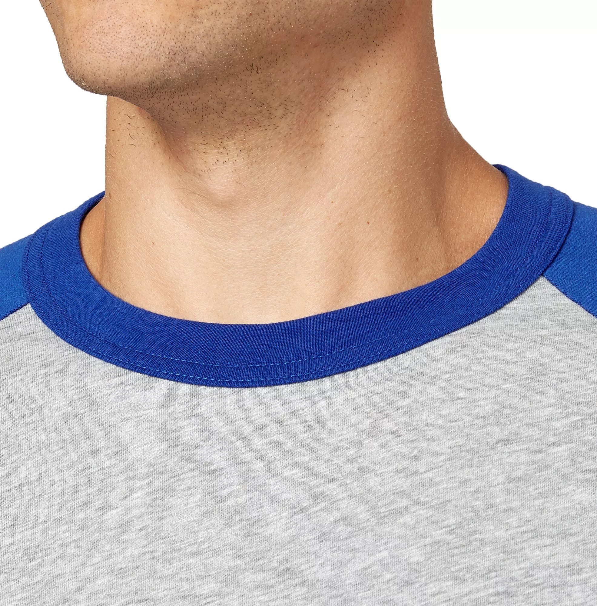 Adidas Men's Triple Stripe ¾ Sleeve Heather Baseball Shirt - Image 5