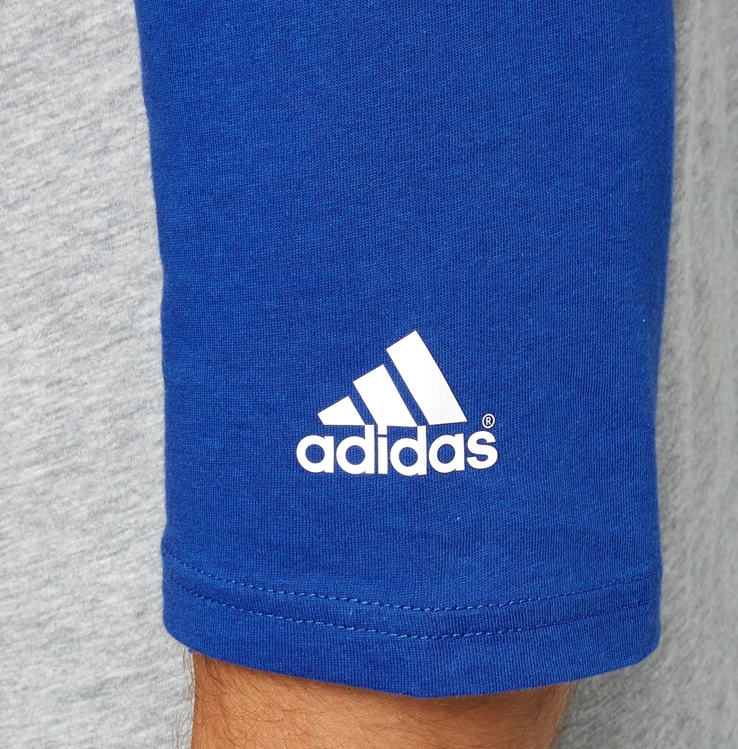Adidas Men's Triple Stripe ¾ Sleeve Heather Baseball Shirt - Image 4